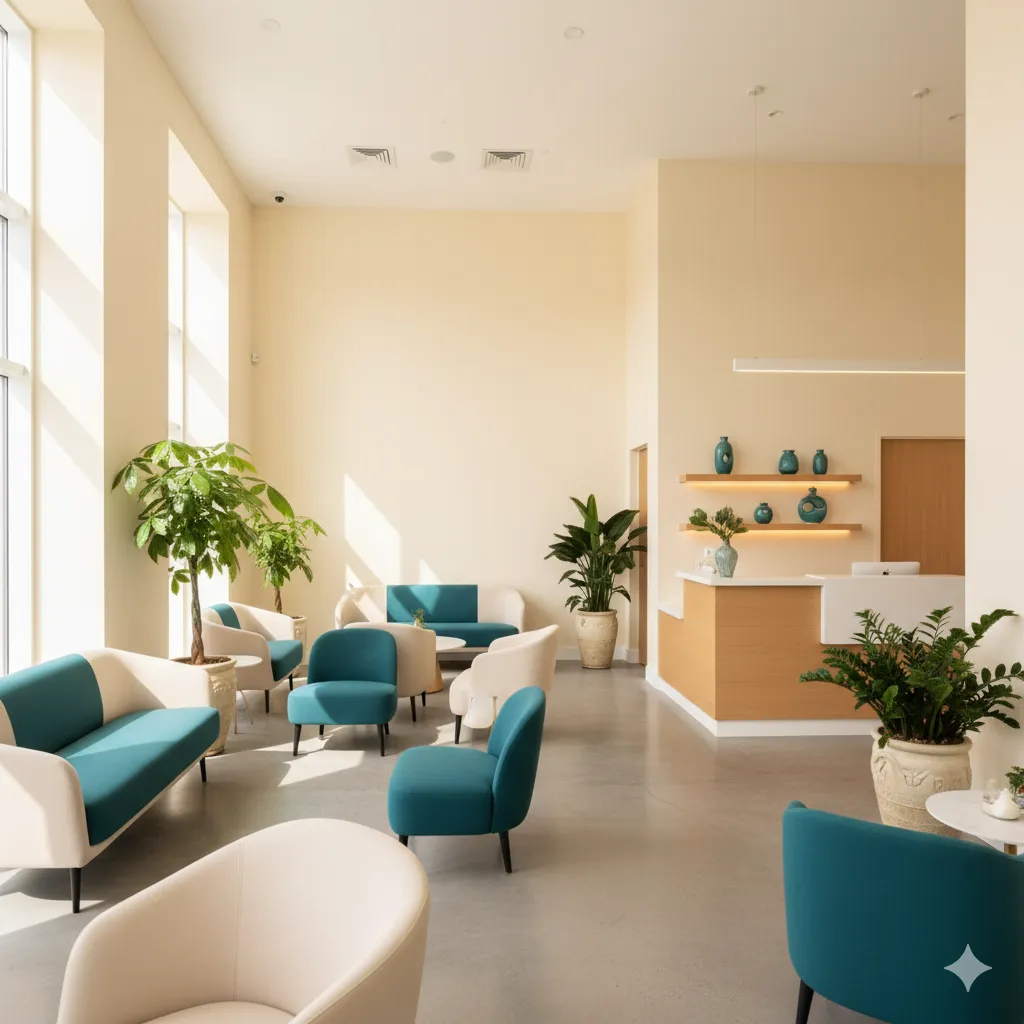 Interior acolhedor da Clinica Dentária do Penedo